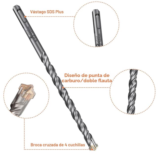 Detalle de Lytool Juego de Brocas SDS-Plus 5–12 mm