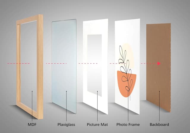 Thumbnail 4 de KAIWIN 11x14 Picture Frame Oak set of 3