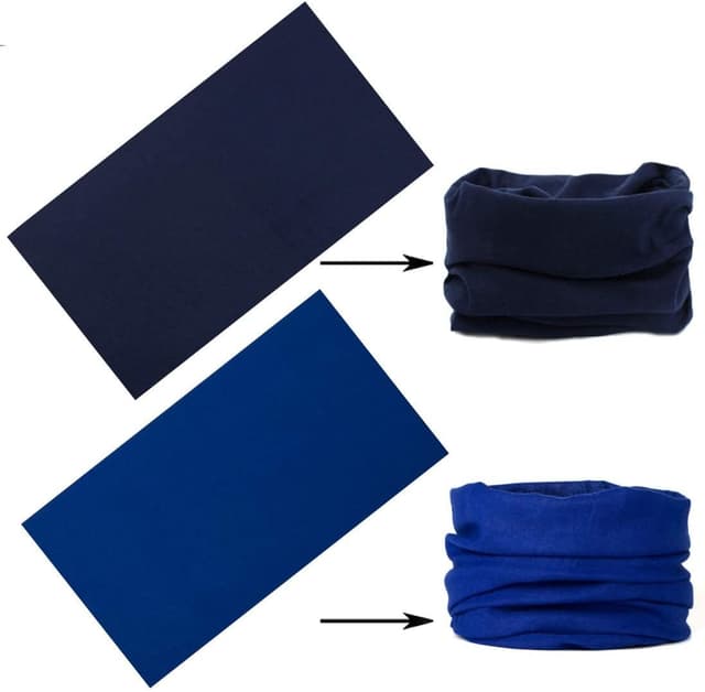 Detalle de 6er-Set nahtlose Multifunktions-Bandanas (Mikrofaser-Polyester) – elastische Schlauchschals für Yoga, Laufen & mehr