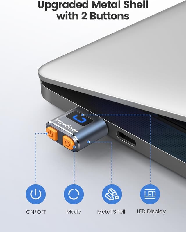 Detalle 2 de VAYDEER USB Mouse Jiggler 3 modes