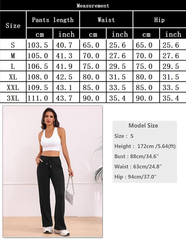 Detalle 2 de Litherday Jogging femme en coton coupe ample : pantalon de sport à taille élastique