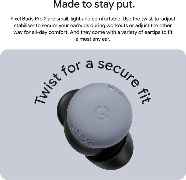 Detalle 2 de Google Pixel Buds Pro 2 wireless earbuds with ANC