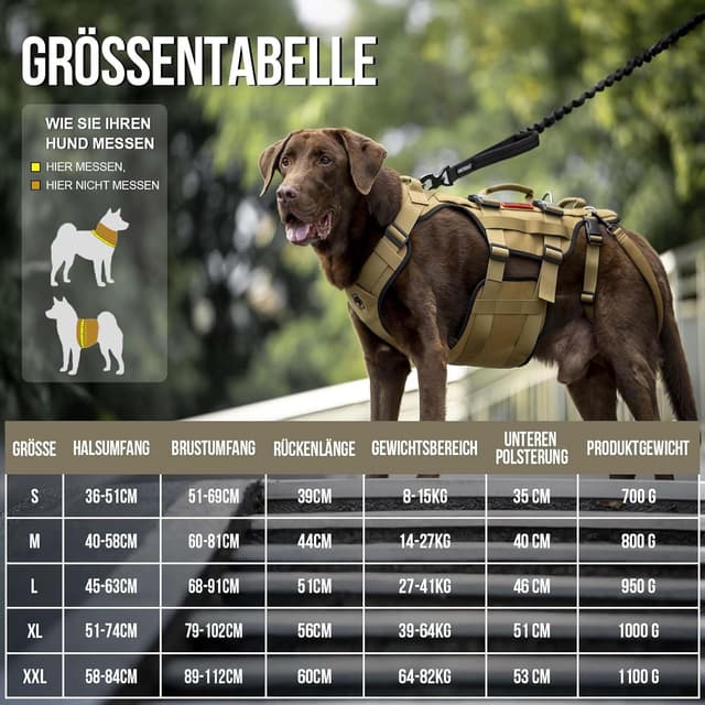 Detalle de OneTigris Harnais pour chien Invictus : aide réglable à la marche et au transport