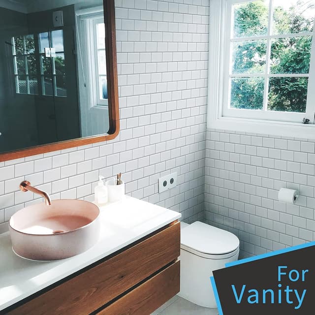 Detalle de Art3d 12x12 Stick on Tiles (10-Pack) shiny white peel-and-stick subway backsplash tiles