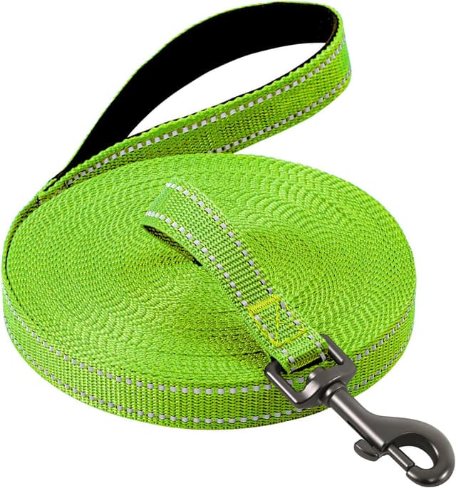 Detalle de Demigreat Schleppleine für Hunde (3 m bis 20 m) mit reflektierenden Streifen und gepolstertem Griff
