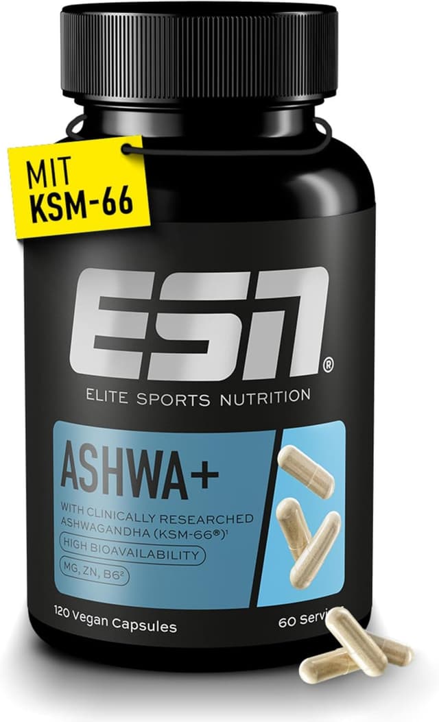 Detalle de ESN Ashwa+ Ashwagandha Kapseln 120 Stück
