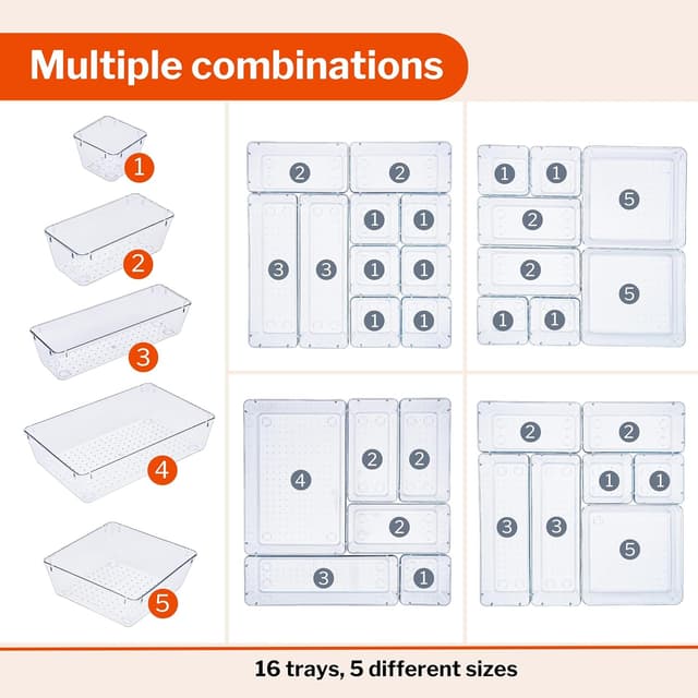 Thumbnail 2 de Stackzy Drawer Organiser Set 16pc