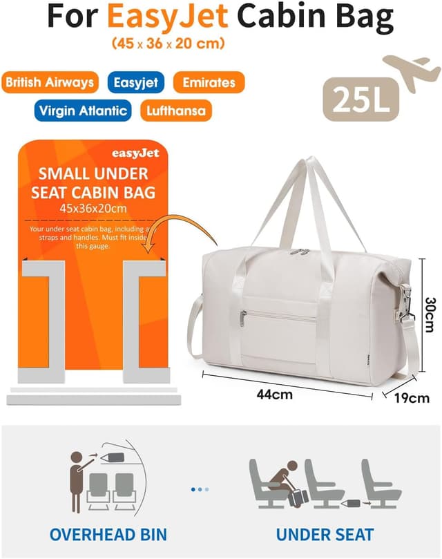 Detalle 2 de Narwey Easyjet Handgepäck 25L Beige