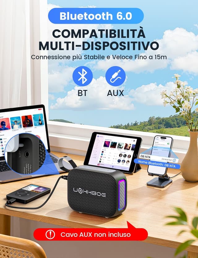 Detalle de UOHHBOE cassa Bluetooth 20 W IPX5