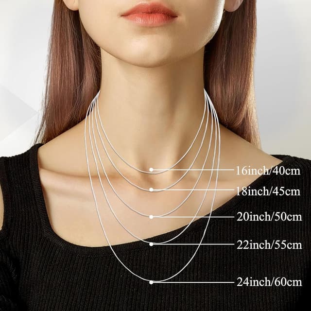 Detalle 2 de Kraven Damen Halskette aus 925 Silber ohne Anhänger – Rombus-Kettenglieder, in 40/45/50/55/60 cm