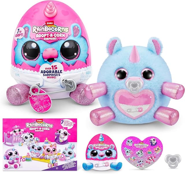 Detalle de ZURU Adopt-A-Corn Surprise: Peluche Coleccionable 🦄 Sorprende y Juega