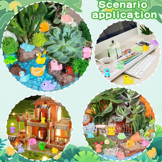 Thumbnail 5 de 120pcs Luminous Mini Resin Animals 🐣