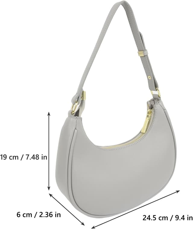 Detalle de Barabum Retro Classic Hobo Clutch Shoulder Tote with Zip Closure for Women