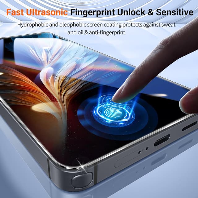 Thumbnail 6 de letosan 3-Pack Tempered Glass Screen Protector for Samsung Galaxy S25 Ultra + 1 Camera Lens Protector Kit