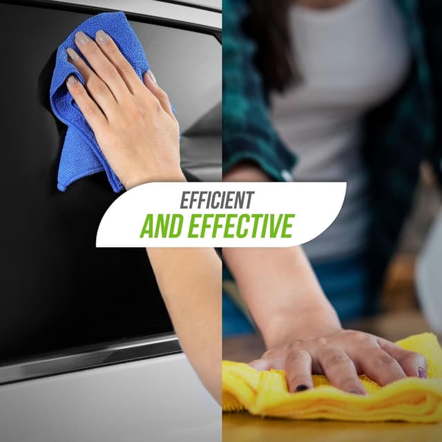 Detalle de Large Microfibre Cleaning Cloth 40x40cm (Lint-Free, Super Absorbent) – Green, 10 pack