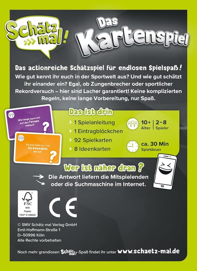 Detalle 2 de Schätz mal Das Kartenspiel Action