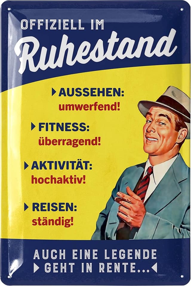 Detalle de LANOLU Retro Blechschild 20x30cm