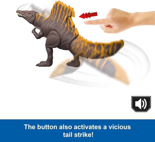 Detalle 2 de Jurassic World Rebirth Spinosaurus 2 attack moves
