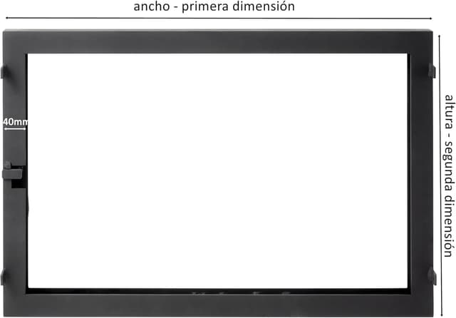 Detalle de Puerta de horno de chimenea con cristal 60x40 cm