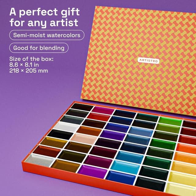 Thumbnail 1 de ARTISTRO Professional Watercolor Set 48 Colors