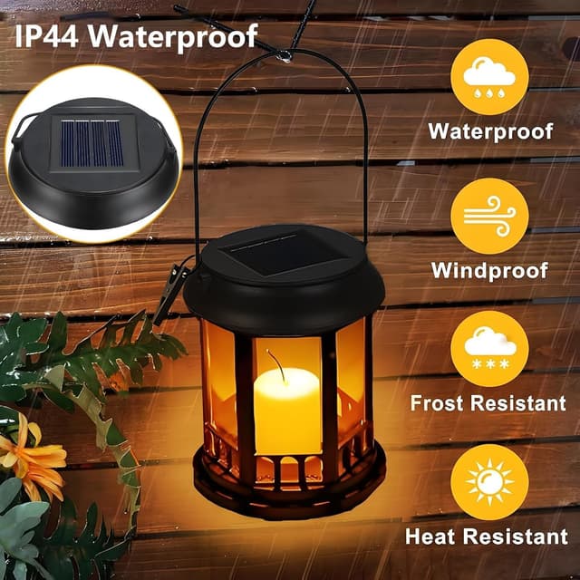 Thumbnail 2 de Yowin Lanterne da Esterno 4 Pezzi nero