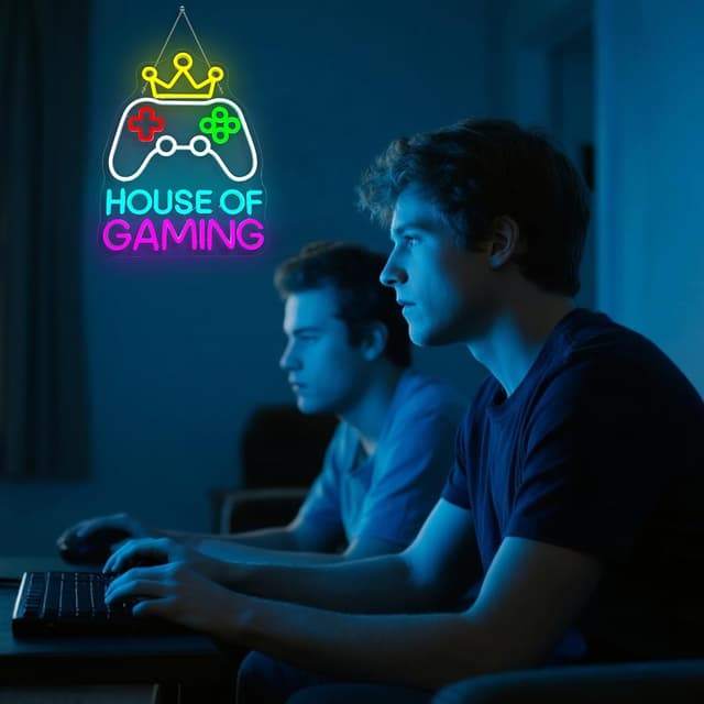 Detalle 2 de NYXEN Neon Gaming Pad LED Schild Krone