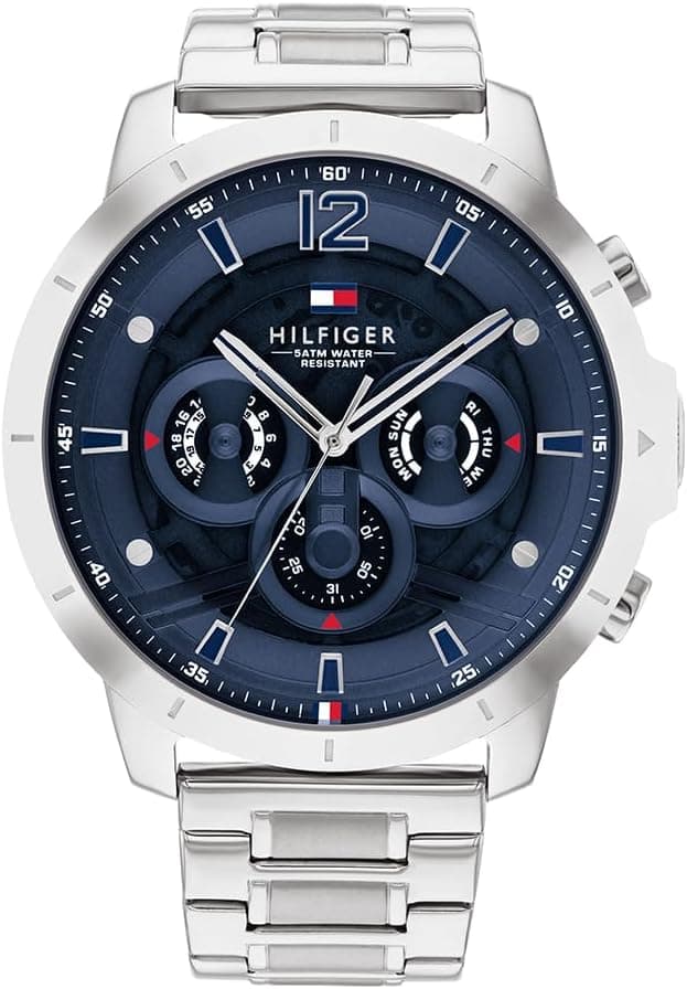 Detalle de Tommy Hilfiger montre analogique multifonction quartz 1710492 argenté (acier inoxydable)