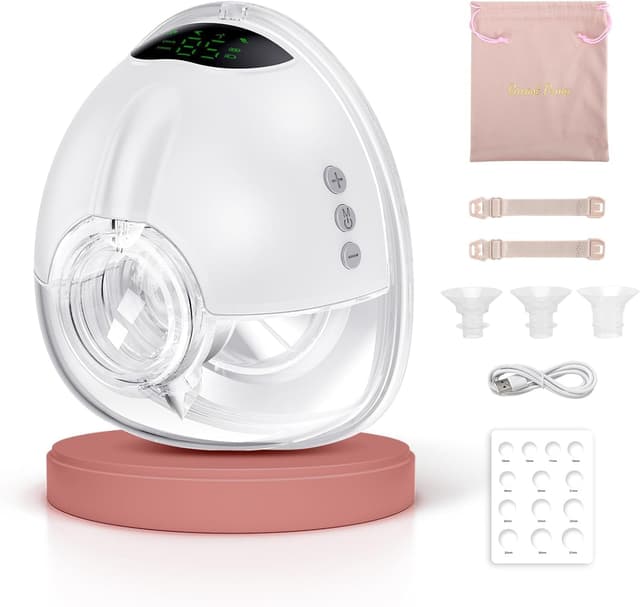 Detalle de Lulia elektrische Milchpumpe LU05 mit 4 Modi, 9 Stufen und 17/19/21/24 mm Flansch (BPA-frei, weiß)