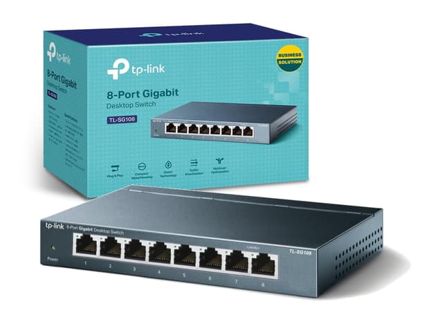 Detalle de TP-Link TL-SG108 V3.0 Switch 8 Puertos Gigabit