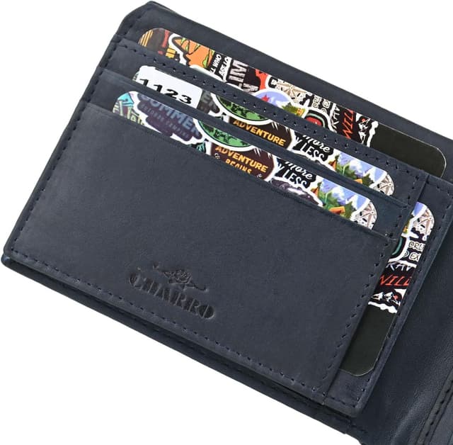 Thumbnail 6 de CHARRO Portefeuille homme en cuir véritable classique avec porte-monnaie et coffret cadeau