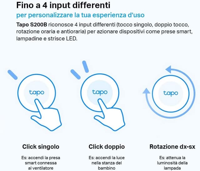 Detalle de TP-Link Tapo S200B Smart Button per casa intelligente 🔘