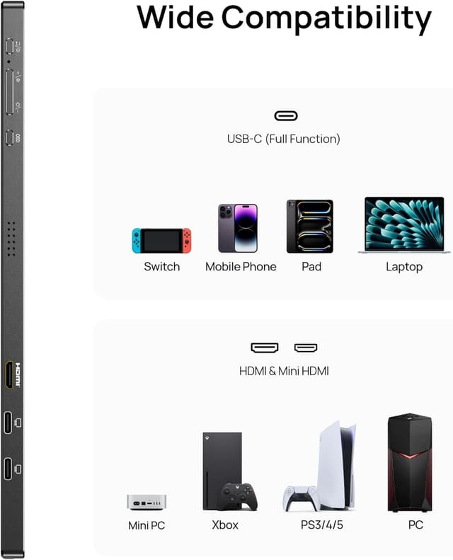 Thumbnail 5 de ARZOPA 17.3 inch Portable Monitor 1080p IPS
