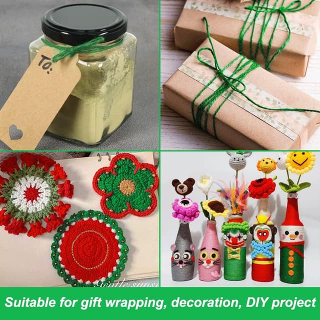 Detalle de Vivifying 200M Gartenschnur (2 mm) – Pflanzenbinder aus biobasiertem Hanf zum Binden & Basteln