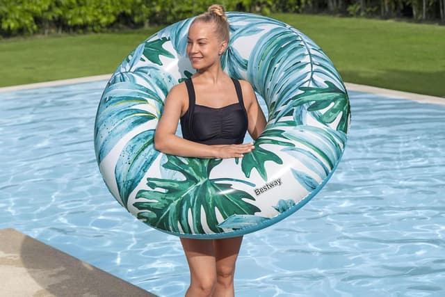 Detalle de Bouée d’eau Bestway 36237 Tropical Palms (119 cm) : modèle à coloris assortis