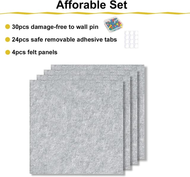 Detalle de Acidea 30x30cm Felt Bulletin Board set