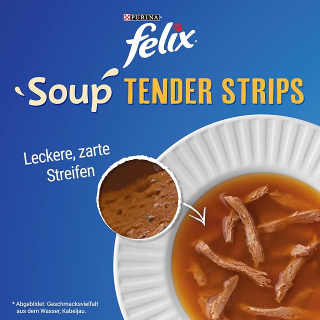 Thumbnail 1 de FELIX Soup Tender Strips 6 x 48 g 🐱