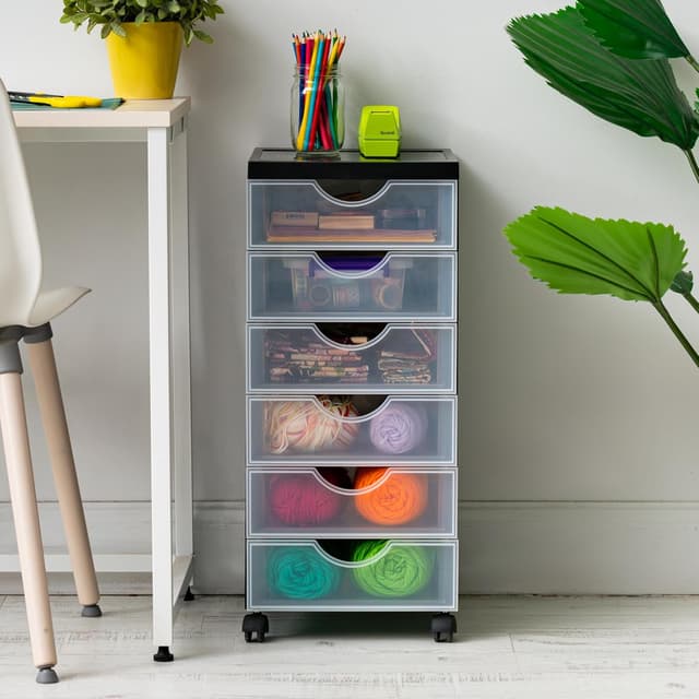 Detalle 2 de Iris Ohyama Kunststoff-Schubladenbox 6 Schubladen