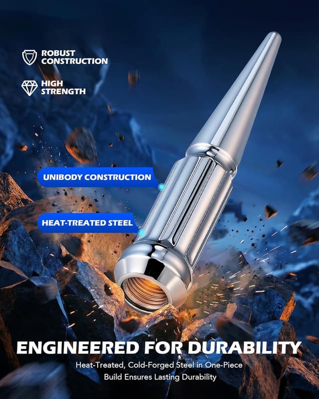 Detalle 1 de Orion Motor Tech 14mm x 1.5 Chrome Lug Nuts (32-Piece) with 60° Conical Seat, M14x1.5