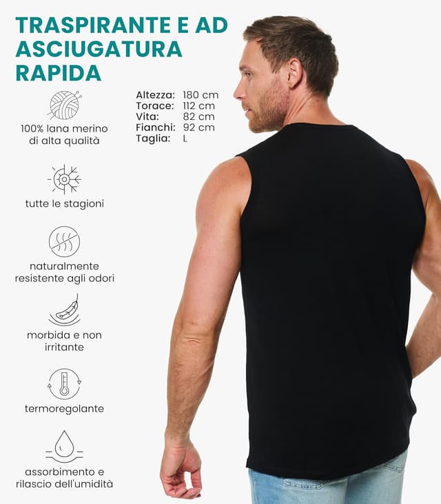 Detalle de Merino.tech Merino 165 g/m² traspirante