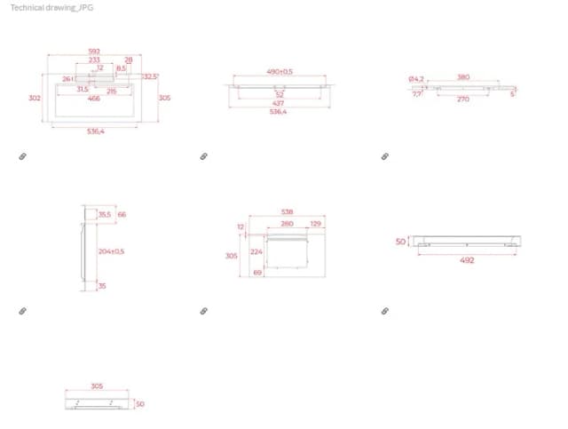Detalle 1 de Teka Campana Integra GFI 63030 KOS BK - 3 Velocidades 🍽