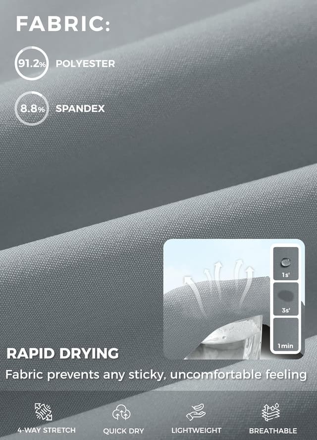 Detalle de WILLIT Damen Sportshorts kurz mit High Waist, Schnelltrocknend und 3 Taschen (7" INSEAM)