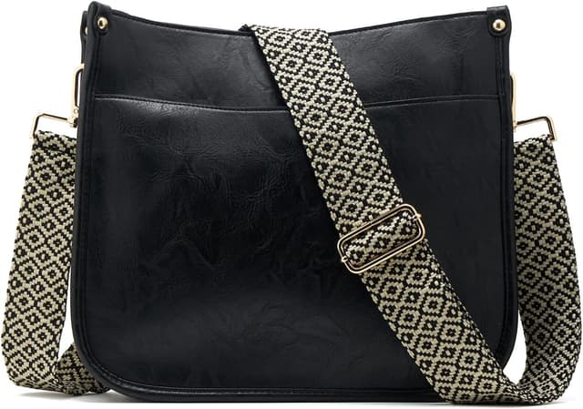 Detalle de ZOUIQSS Women’s Crossbody Leather Shoulder Bag with Adjustable Strap