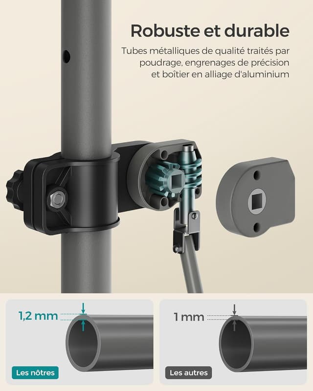 Thumbnail 6 de SONGMICS Store banne rétractable manuel GSA252G01 (250 x 180 cm) pour balcon, jardin et terrasse