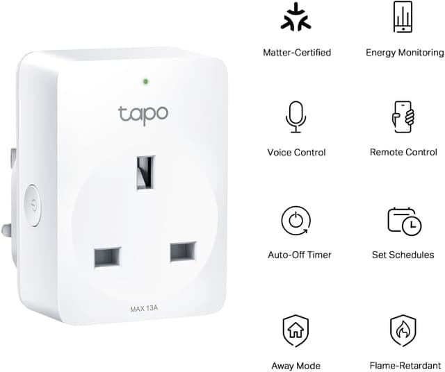 Detalle 2 de Tapo P110M (4-pack) Smart WiFi Plug with Energy Monitoring, Matter support and app/voice control