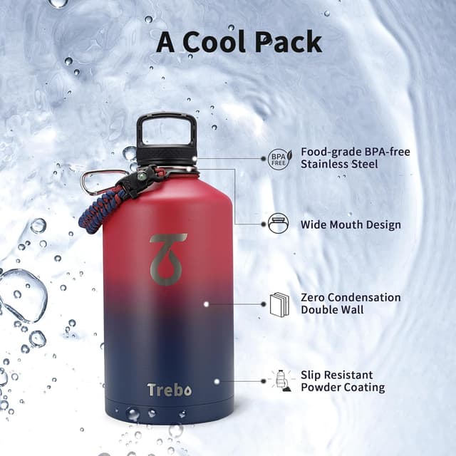 Thumbnail 5 de Trebo 1 Gallon Insulated Water Bottle 128oz 🚰