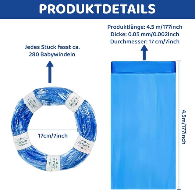 Thumbnail 2 de HUPIRCT 12 Stück Windeleimer Nachfüllkassetten 🗑