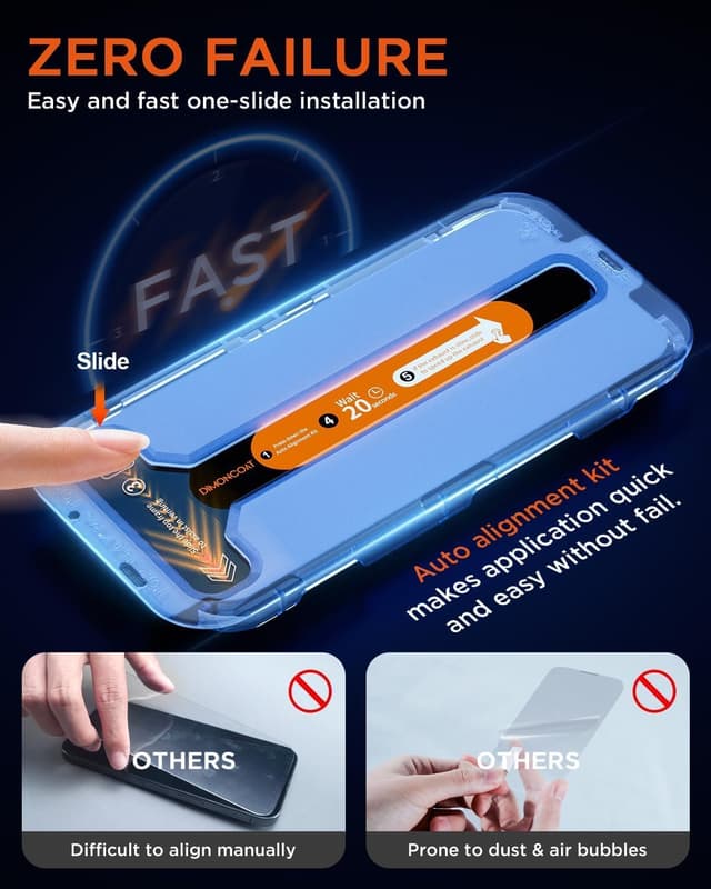 Thumbnail 1 de DIMONCOAT 4-PACK Panzerglas für iPhone 16 6.1 Zoll