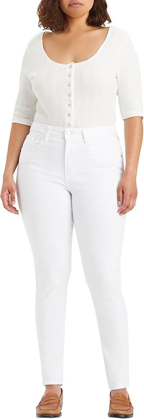 Detalle de Levi's 721 Skinny Vaqueros Mujer, Western White