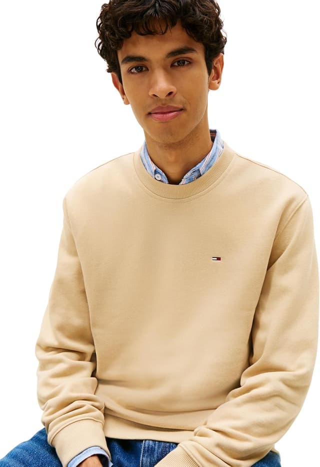 Detalle de Tommy Jeans felpa regular fit Flag Fleece