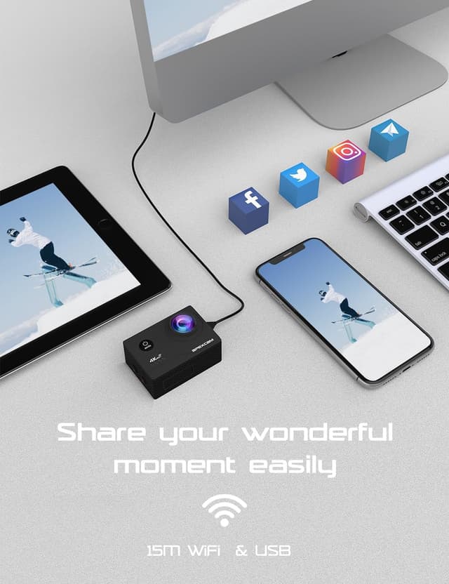 Thumbnail 5 de Apexcam 4K 60FPS EIS Action Cam 64MP